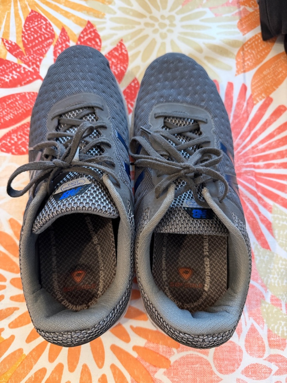New Balance Men's Athletic Lace-Up Sneakers in Gray